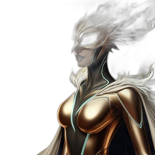 dragon, mask, fantasy art, concept art, comic book art, anime, golden, dark transparent PNG cut-out