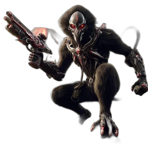 creature, weapon, mask, staff, concept art, 3d render, fantasy art, comic book art transparent PNG cut-out
