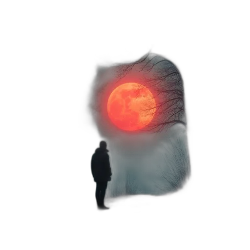 umbrella, mask, jacket, creature, concept art, 3d render, pixel art, fantasy art transparent PNG cut-out