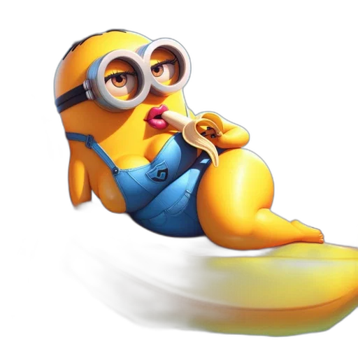 concept art, 3d render, pixel art, cartoon, minion, character, despicable, series transparent PNG cut-out