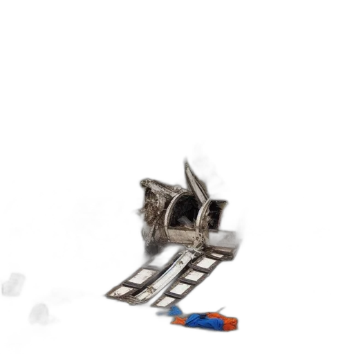 shoes, robot, weapon, dragon, 3d render, concept art, photorealistic, snow transparent PNG cut-out