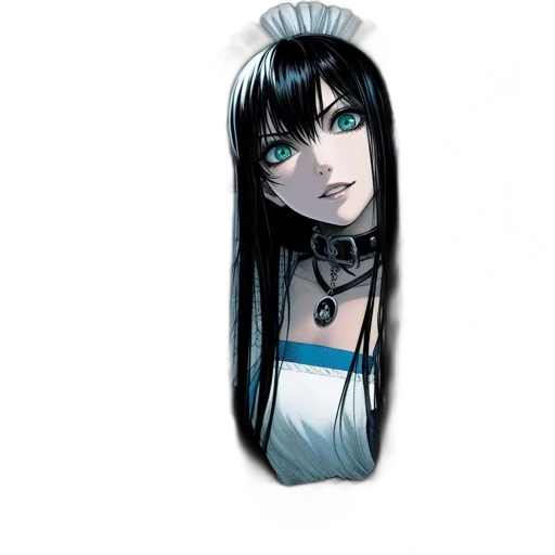 mask, dress, face, weapon, anime, comic book art, concept art, fantasy art transparent PNG cut-out