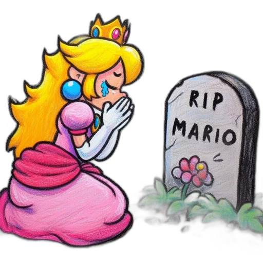 crown, dress, pixel art, concept art, vaporwave, princess, peach, dressed transparent PNG cut-out