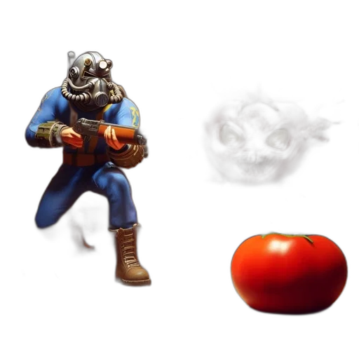 food, robot, weapon, mask, concept art, pixel art, 3d render, fantasy art transparent PNG cut-out