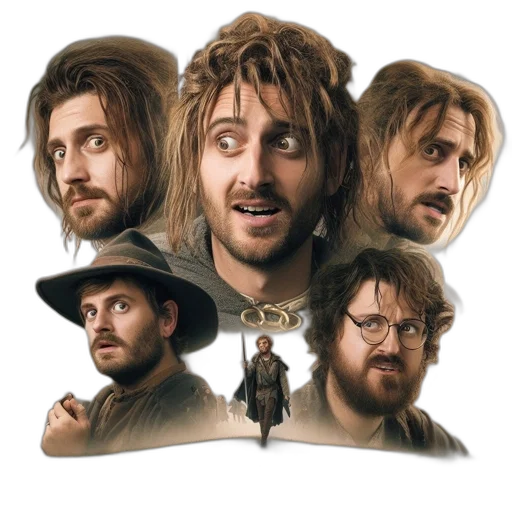 crown, hat, jacket, face, concept art, fantasy art, photorealistic, comic book art transparent PNG cut-out