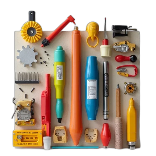 staff, weapon, colorful, smarty, parts, maker, book, set transparent PNG cut-out
