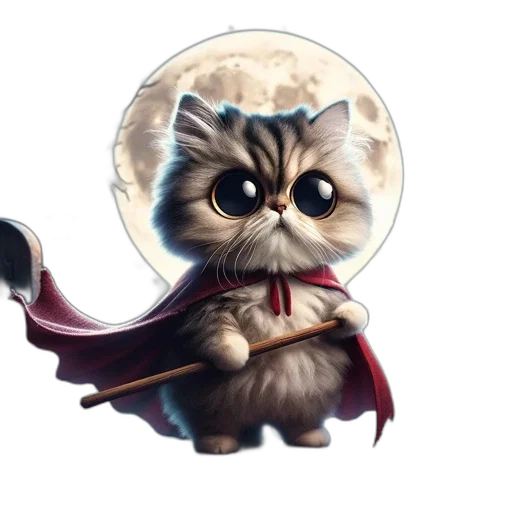 staff, fantasy art, concept art, comic book art, pixel art, costumed, cat, spear transparent PNG cut-out