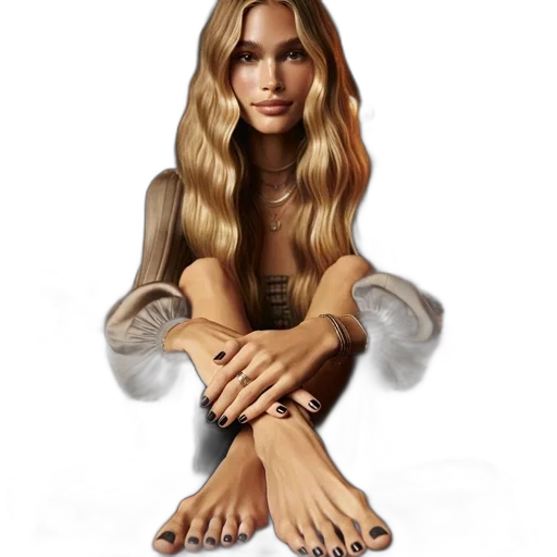hair, jewelry, shoes, photorealistic, concept art, fantasy art, 3d render, earth tones transparent PNG cut-out