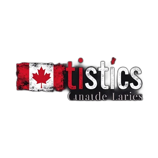 stylized, image, featuring, word, statistics, canadian, flag, left transparent PNG cut-out