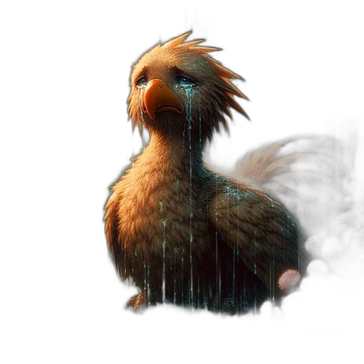 animal, creature, dragon, hair, concept art, fantasy art, photorealistic, 3d render transparent PNG cut-out