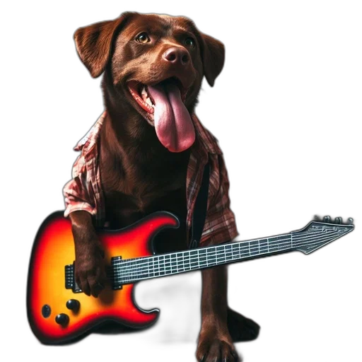 animal, jacket, weapon, photorealistic, brown, dog, possibly, labrador transparent PNG cut-out