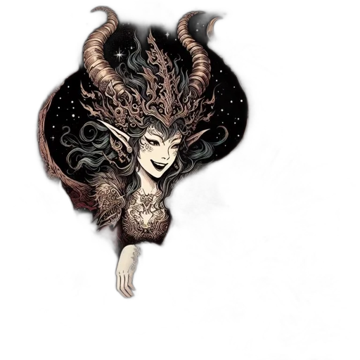 dragon, mask, creature, hair, fantasy art, concept art, comic book art, pixel art transparent PNG cut-out