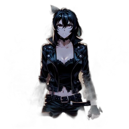 mask, weapon, jacket, animal, concept art, fantasy art, comic book art, pixel art transparent PNG cut-out