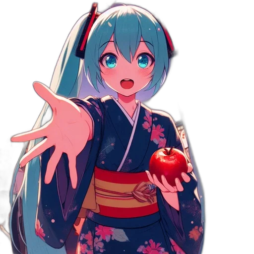 staff, food, weapon, creature, anime, pixel art, 3d render, vaporwave transparent PNG cut-out