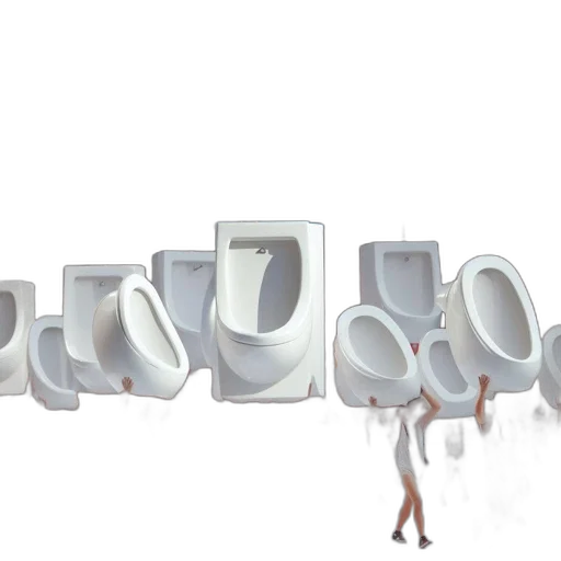 furniture, robot, building, jewelry, 3d render, concept art, vaporwave, fog transparent PNG cut-out
