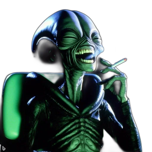 creature, staff, concept art, comic book art, cartoon, fantasy art, outer space, green transparent PNG cut-out