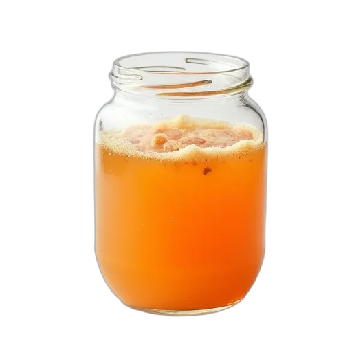 food, bottle, glass, jar, filled, smooth, orange-colored, liquid transparent PNG cut-out