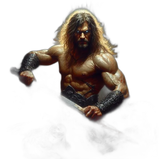creature, hair, animal, concept art, fantasy art, 3d render, photorealistic, muscular transparent PNG cut-out