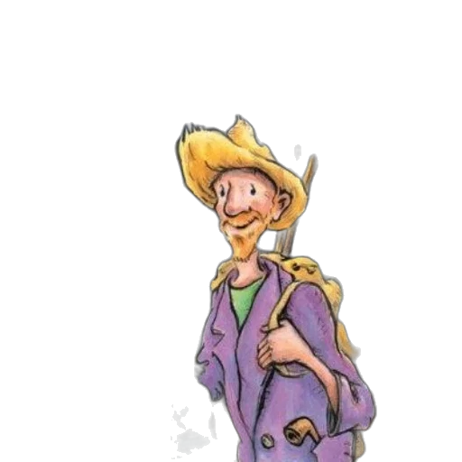 staff, hat, dress, jacket, concept art, cartoon, comic book art, watercolor transparent PNG cut-out