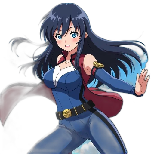 jacket, staff, weapon, dress, anime, concept art, cartoon, fantasy art transparent PNG cut-out