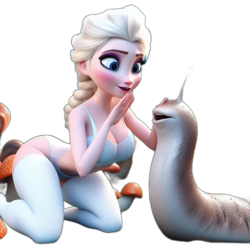 3d render, concept art, fantasy art, cartoon, snow, underwater, fire, animated transparent PNG cut-out