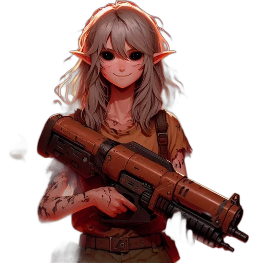 weapon, staff, concept art, pixel art, fantasy art, anime, red, dark transparent PNG cut-out
