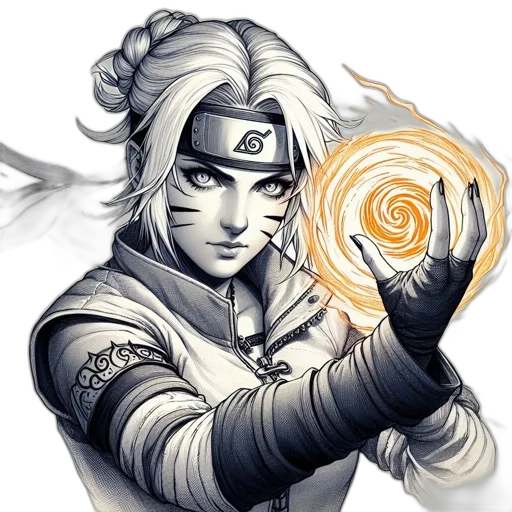 staff, weapon, mask, fantasy art, concept art, anime, comic book art, monochrome transparent PNG cut-out