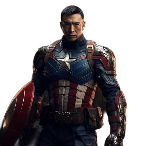 comic book art, concept art, 3d render, photorealistic, focused, man, detailed, captain transparent PNG cut-out
