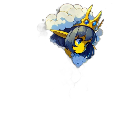 dragon, crown, staff, mask, pixel art, concept art, fantasy art, anime transparent PNG cut-out