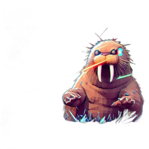 creature, animal, concept art, pixel art, 3d render, fantasy art, goku-like, figure transparent PNG cut-out