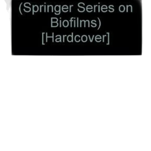 book, cover, title, springer, series, biofilms, subtitle, hardcover transparent PNG cut-out
