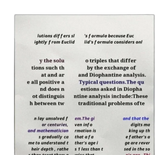 text-based, image, discussing, differences, between, euclid, formula, diophantine transparent PNG cut-out