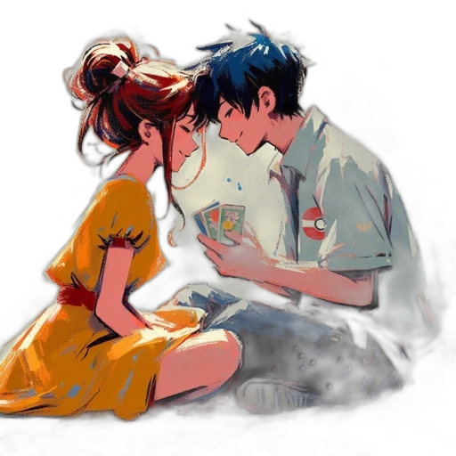 anime, watercolor, comic book art, concept art, fire, neon lights, outer space, underwater transparent PNG cut-out
