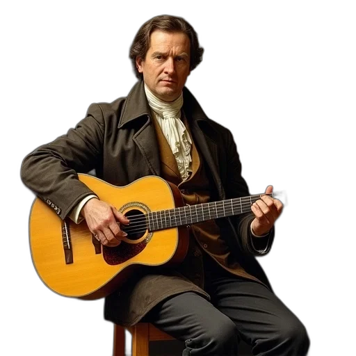 jacket, guitar, anthology, bach transparent PNG cut-out