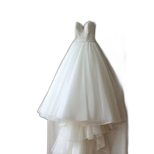 dress, crown, jacket, 3d render, photorealistic, monochrome, white, wedding transparent PNG cut-out