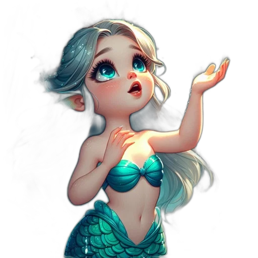 dress, creature, fantasy art, concept art, 3d render, pixel art, underwater, beach transparent PNG cut-out