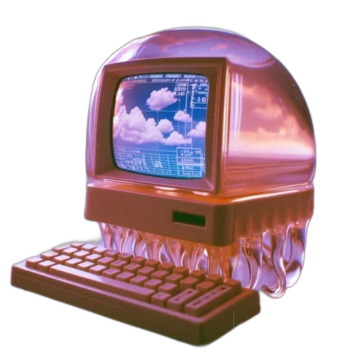 robot, furniture, weapon, crown, vaporwave, 3d render, cyberpunk, concept art transparent PNG cut-out