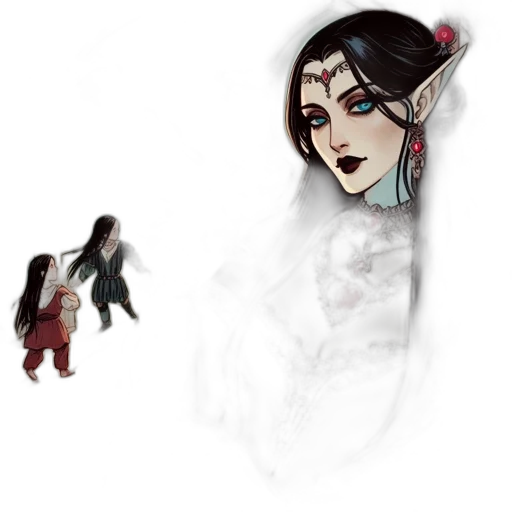 concept art, fantasy art, pixel art, comic book art, fog, fire, dark, red transparent PNG cut-out