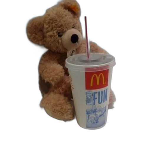 food, staff, animal, creature, 3d render, teddy, bear, sits transparent PNG cut-out