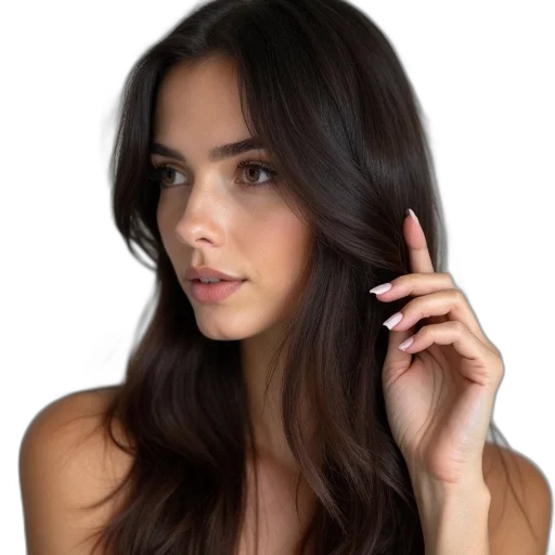 hair, jewelry, face, staff, photorealistic, cartoon, concept art, dark transparent PNG cut-out
