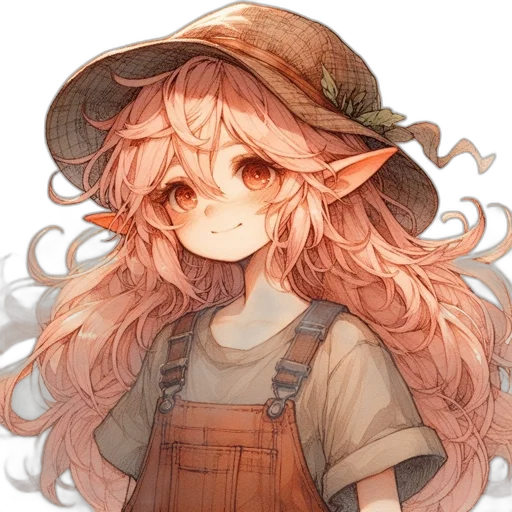hat, staff, face, dragon, watercolor, fantasy art, anime, oil painting transparent PNG cut-out