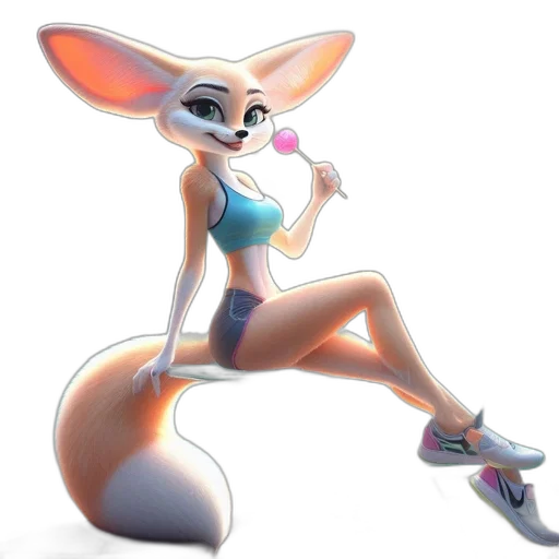 animal, creature, concept art, cartoon, 3d render, watercolor, anthropomorphic, fox transparent PNG cut-out