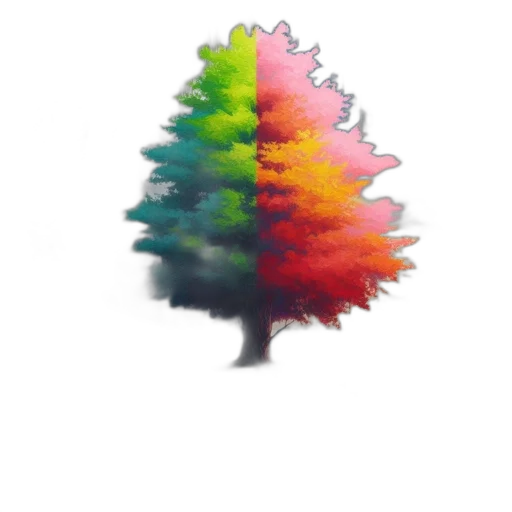 tree, crown, hat, hair, 3d render, pixel art, vaporwave, concept art transparent PNG cut-out