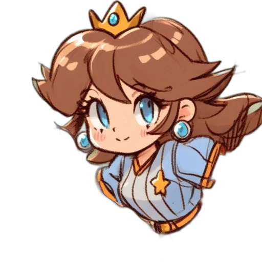 crown, staff, pixel art, anime, concept art, watercolor, pastel, blue transparent PNG cut-out