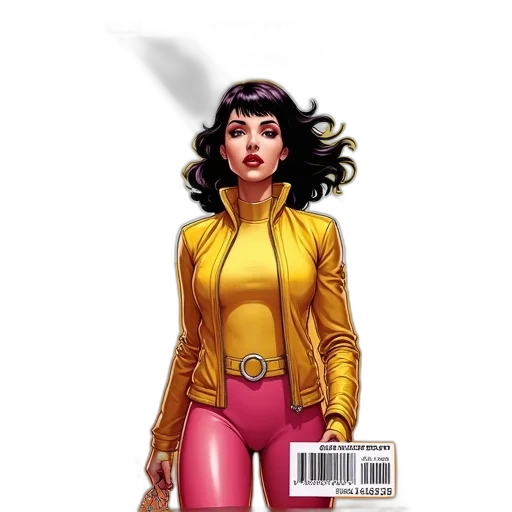 jacket, comic book art, concept art, golden, neon, comic, book, cover transparent PNG cut-out