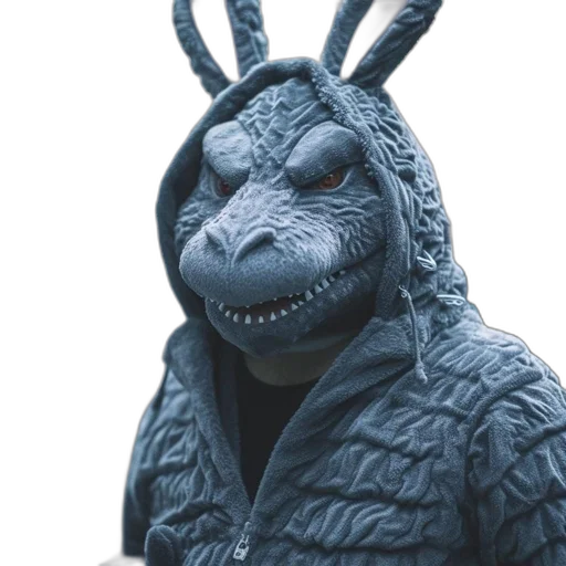dragon, creature, mask, animal, 3d render, concept art, person, wearing transparent PNG cut-out