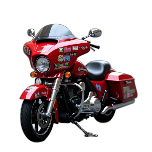 weapon, photorealistic, 3d render, concept art, cartoon, red, motorcycle, sidecar transparent PNG cut-out