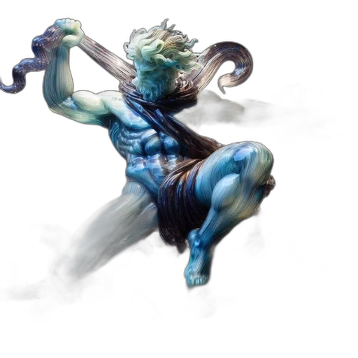 dragon, creature, mask, staff, concept art, fantasy art, 3d render, photorealistic transparent PNG cut-out