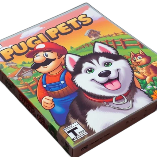 parody, game, cover, featuring, husky, dog, main, character transparent PNG cut-out