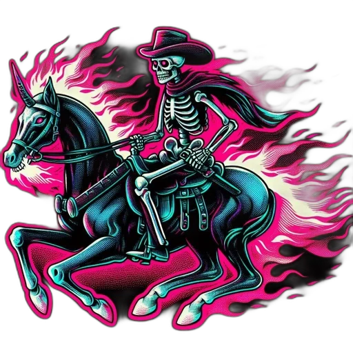 jacket, hat, staff, concept art, fantasy art, pixel art, comic book art, neon transparent PNG cut-out